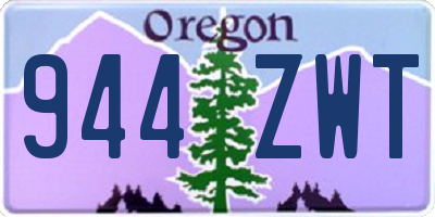 OR license plate 944ZWT