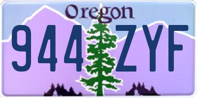OR license plate 944ZYF