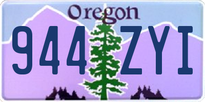 OR license plate 944ZYI