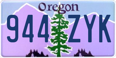 OR license plate 944ZYK