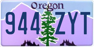 OR license plate 944ZYT