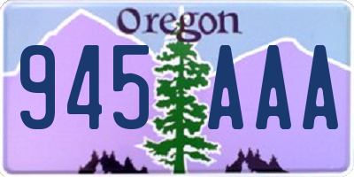 OR license plate 945AAA