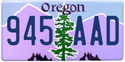 OR license plate 945AAD