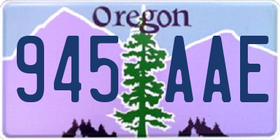 OR license plate 945AAE