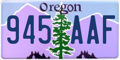 OR license plate 945AAF