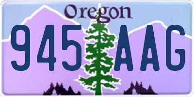 OR license plate 945AAG