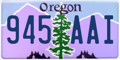 OR license plate 945AAI
