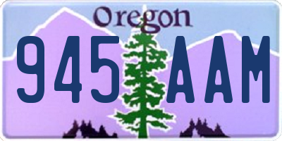 OR license plate 945AAM
