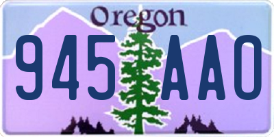 OR license plate 945AAO