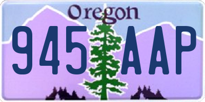 OR license plate 945AAP