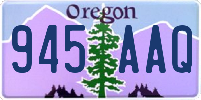 OR license plate 945AAQ