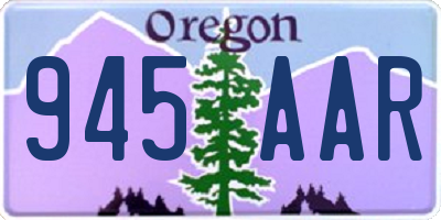 OR license plate 945AAR