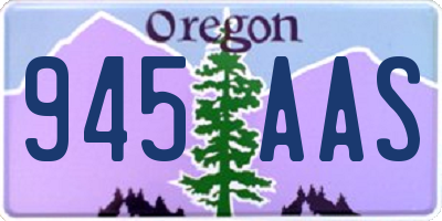 OR license plate 945AAS