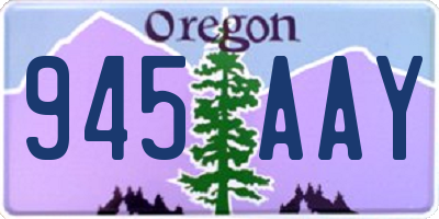 OR license plate 945AAY
