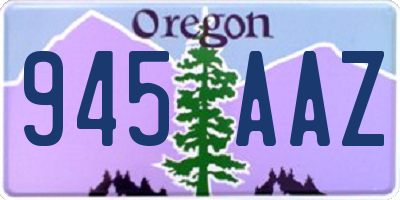 OR license plate 945AAZ