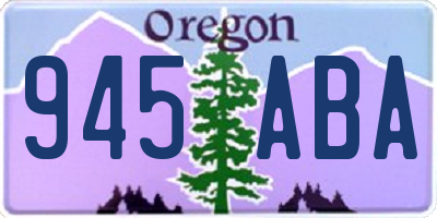 OR license plate 945ABA