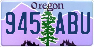 OR license plate 945ABU