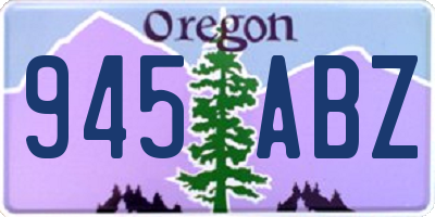 OR license plate 945ABZ