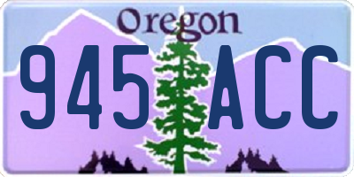OR license plate 945ACC