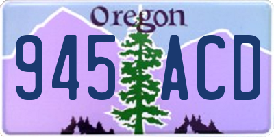 OR license plate 945ACD