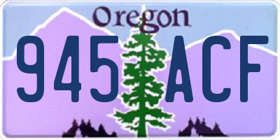 OR license plate 945ACF