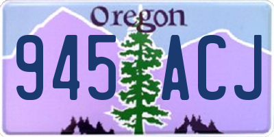 OR license plate 945ACJ