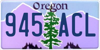 OR license plate 945ACL