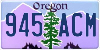 OR license plate 945ACM