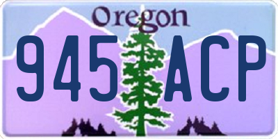 OR license plate 945ACP