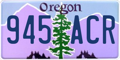 OR license plate 945ACR