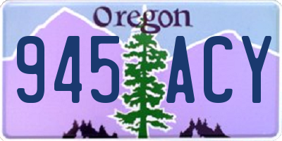OR license plate 945ACY