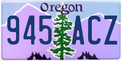 OR license plate 945ACZ