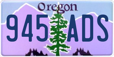 OR license plate 945ADS