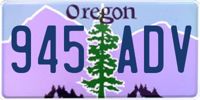 OR license plate 945ADV