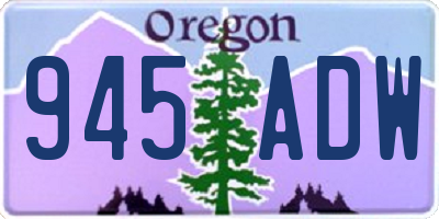 OR license plate 945ADW