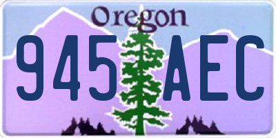 OR license plate 945AEC