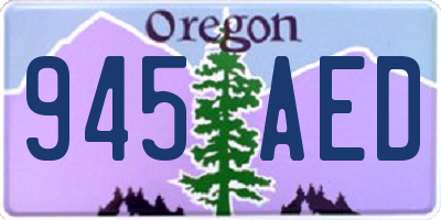 OR license plate 945AED