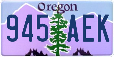 OR license plate 945AEK