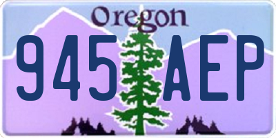 OR license plate 945AEP