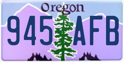 OR license plate 945AFB