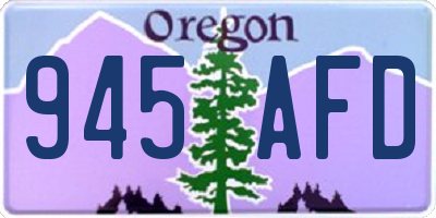 OR license plate 945AFD