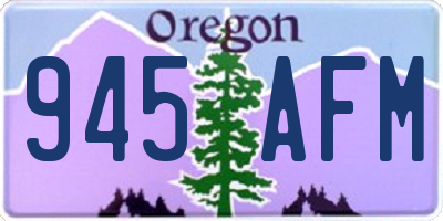 OR license plate 945AFM