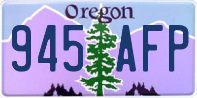 OR license plate 945AFP