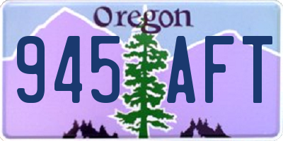 OR license plate 945AFT