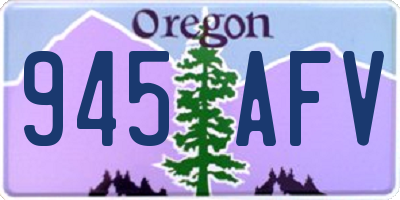 OR license plate 945AFV