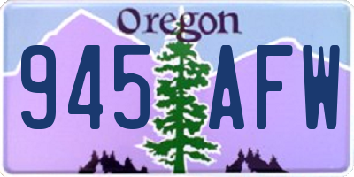 OR license plate 945AFW