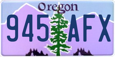 OR license plate 945AFX