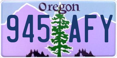 OR license plate 945AFY