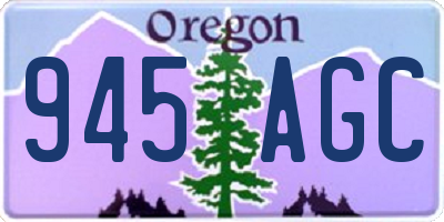 OR license plate 945AGC
