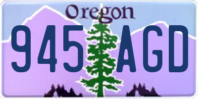 OR license plate 945AGD